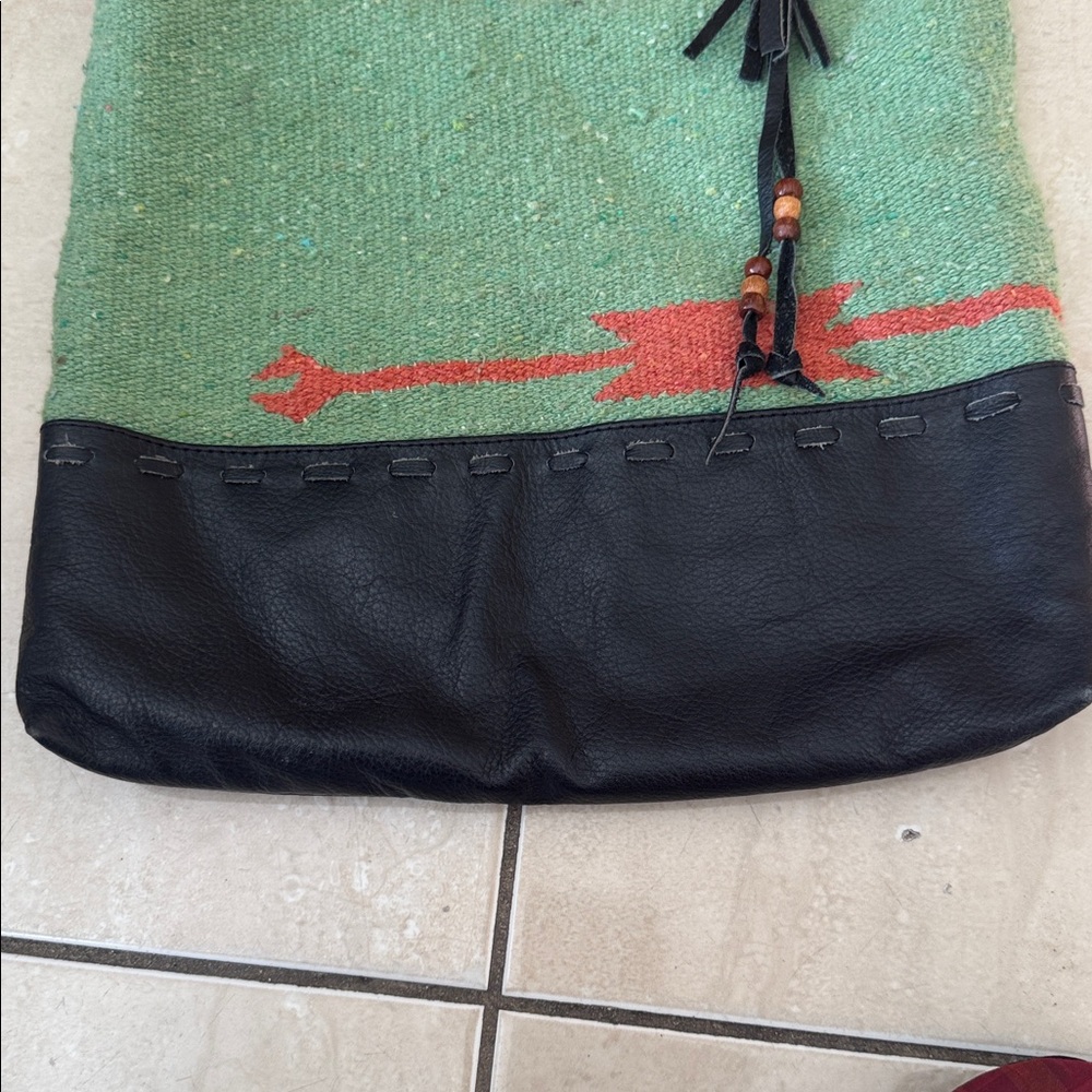 RAJ Anthropologie Woven Carpet Kilim Messenger Crossbody Bag Made in India - Picture 4 of 10